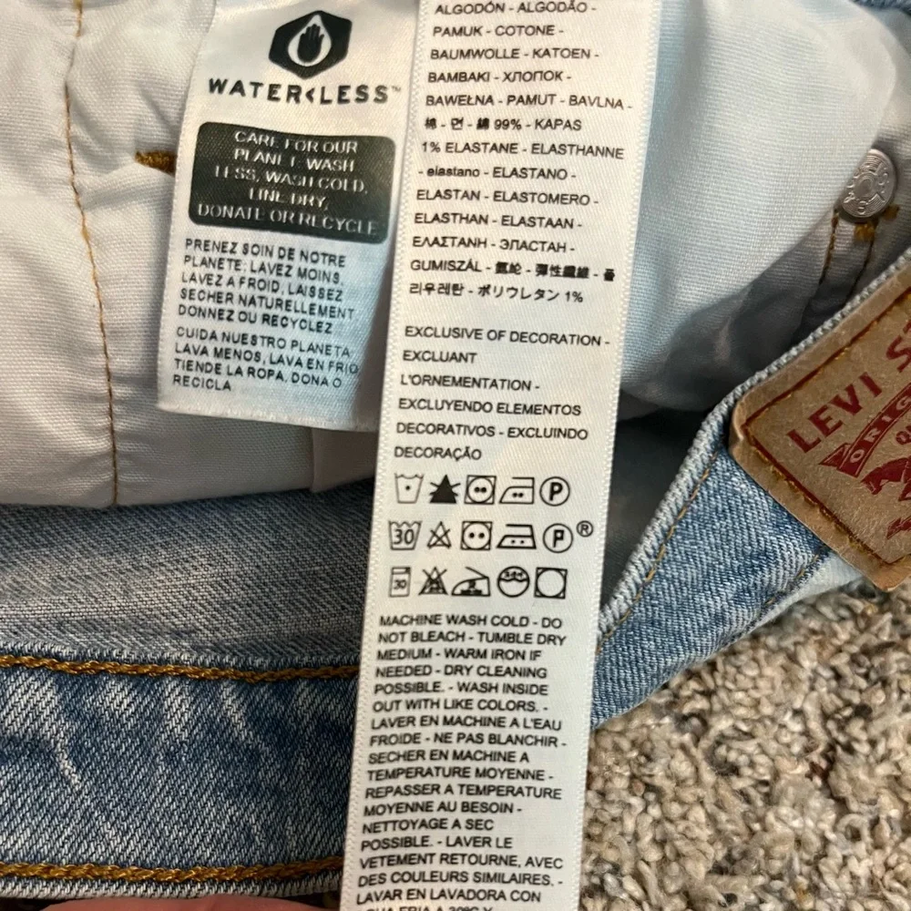 Levi’s 501 Button Fly Two Tone Shorts Waist Size 24 - Picture 8 of 12